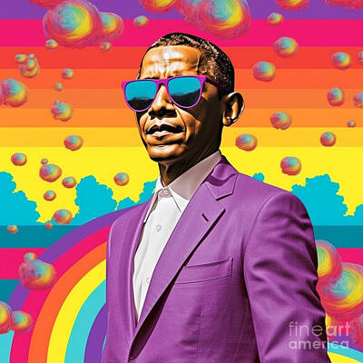 Royalty-Free and Rights-Managed Images - a  album  cover  of  neat  young  Barack  Obama  by Asar Studios by Celestial Images