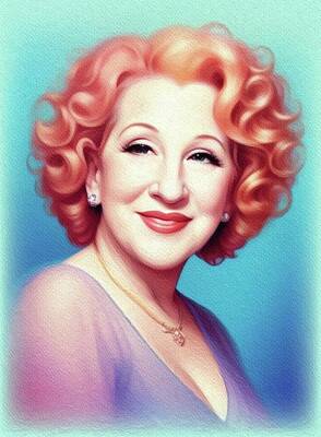 Celebrities Painting Royalty Free Images - Bette Midler, Hollywood Legend Royalty-Free Image by Sarah Kirk