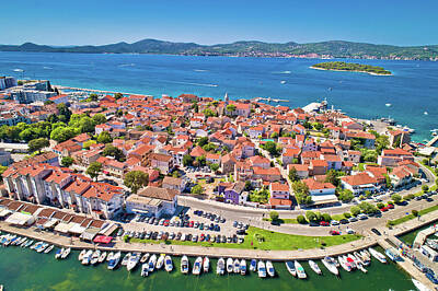 Grimm Fairy Tales Royalty Free Images - Biograd na Moru historic coastal town aerial view Royalty-Free Image by Brch Photography