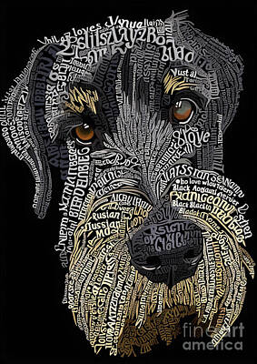 Neutrality - Black Russian Terrier  by Grover Mcclure