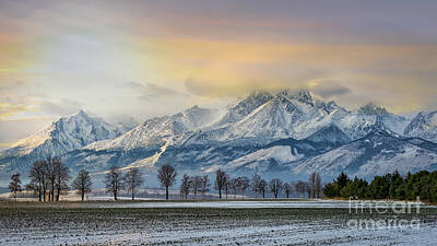 Movies Star Paintings Rights Managed Images - Breathtaking winter mountain landscape Royalty-Free Image by Wdnet Studio