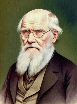 Portraits Rights Managed Images - Charles Darwin, Naturalist Royalty-Free Image by Sarah Kirk