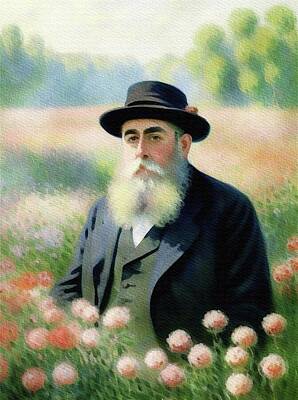 Surrealism Painting Royalty Free Images - Claude Monet, Artist Royalty-Free Image by Sarah Kirk