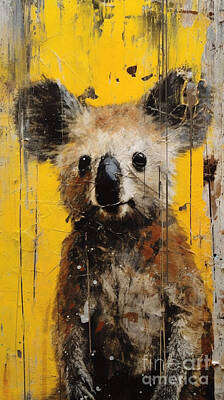 Royalty-Free and Rights-Managed Images - Close  up  portrait  of  a  koala  by  Bernard  Buffet   by Asar Studios by Celestial Images
