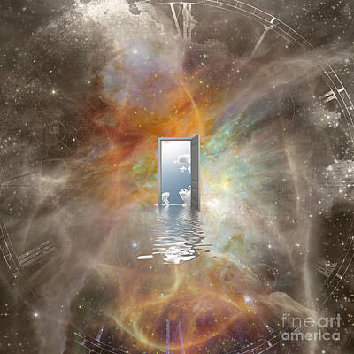 Surrealism Digital Art - Door to another world by Bruce Rolff