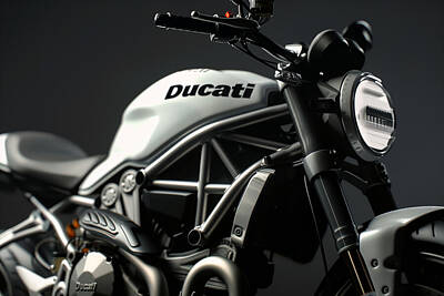 Sports Digital Art - Ducati Monster by Tim Hill