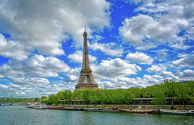 Paris Skyline Royalty Free Images - Eiffel Tower in Paris, France Royalty-Free Image by James Byard