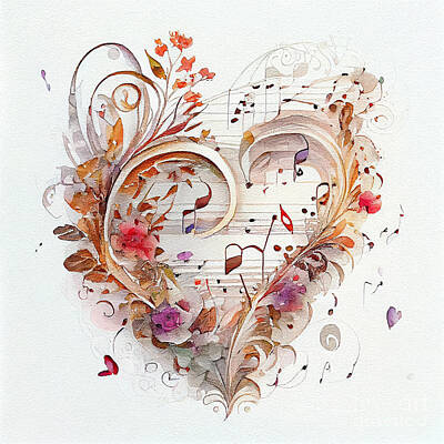 Floral Digital Art - Flower heart by Sabantha