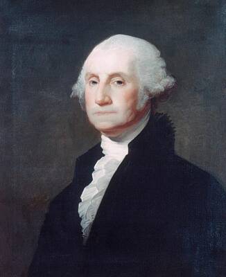 Politicians Paintings - George Washington 1803 by Gilbert Stuart