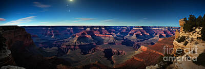 Landmarks Paintings - Grand Canyon Arizona USA looks crystal clear by Asar Studios by Celestial Images