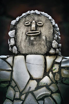 Surrealism Photo Royalty Free Images - India, Punjab, Chandigarh, The Rock Garden, Surreal Figure Royalty-Free Image by Glen Allison