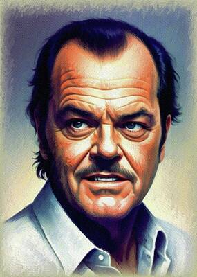 Celebrities Painting Royalty Free Images - Jack Nicholson, Actor Royalty-Free Image by Sarah Kirk