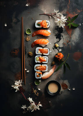 Frame Of Mind Royalty Free Images - Japanese Food Sushi Royalty-Free Image by Lauren Blessinger