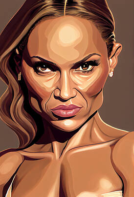 Royalty-Free and Rights-Managed Images - Jennifer Lopez Caricature by Stephen Smith Galleries