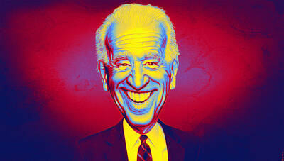 Politicians Digital Art - Joseph Robinette Biden, Jr., aka Joe Biden, is the 49th President of the United States  by Celestial Images