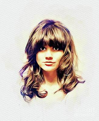 Music Painting Rights Managed Images - Linda Ronstadt, Music Legend Royalty-Free Image by Esoterica Art Agency