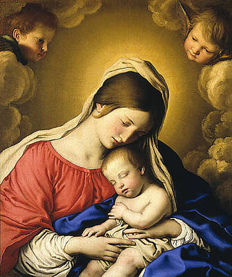 The Bunsen Burner - Madonna and Child by Giovanni Battista Salvi  by Mango Art