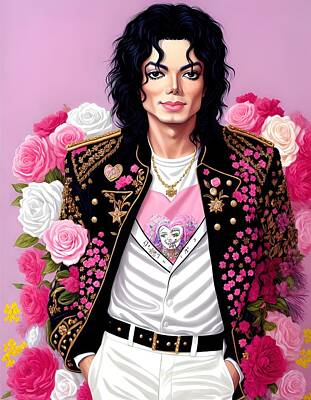 Sheep Rights Managed Images - Michael Jackson portrait painting Royalty-Free Image by Vincent Monozlay