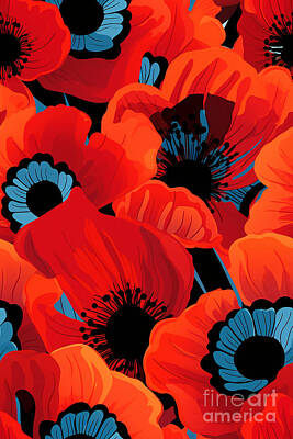 Royalty-Free and Rights-Managed Images - Mosiba - Poppy pattern by Sabantha