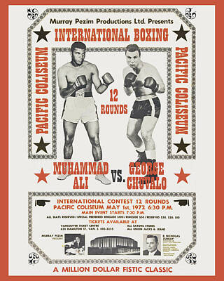 Fight Club Royalty-Free and Rights-Managed Images - Muhammad Ali George Chuvalo by MotionAge Designs