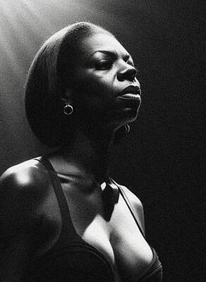 Musician Photos - Nina Simone, Music Legend by Esoterica Art Agency