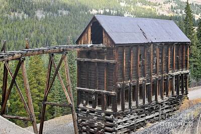 Royalty-Free and Rights-Managed Images - Old mining structure in the mountains by Tonya Hance