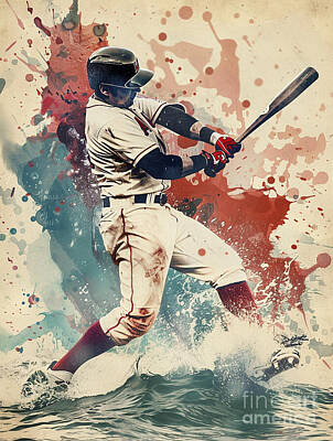Sports Paintings - Pete Rose baseball player by Tommy Mcdaniel