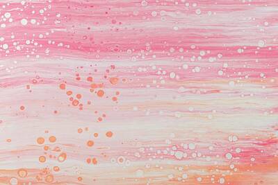 Abstract Photos - Pink and white abstract painting by Julien