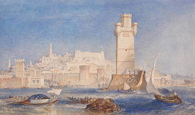 Royalty-Free and Rights-Managed Images - Rhodes by Joseph Mallord William Turner
