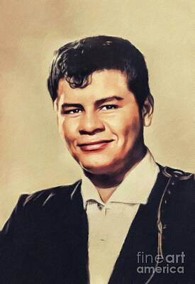 Jazz Painting Royalty Free Images - Ritchie Valens, Music Legend Royalty-Free Image by Esoterica Art Agency