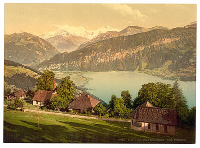 Football Paintings - Saint Beatenberg Bernese Oberland Switzerland by MotionAge Designs
