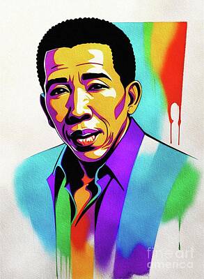 Jazz Rights Managed Images - Smokey Robinson, Music Legend Royalty-Free Image by Esoterica Art Agency