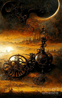 Steampunk Royalty-Free and Rights-Managed Images - Steampunk sunrise by Sabantha