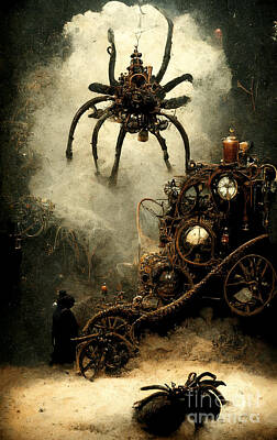 Steampunk Royalty-Free and Rights-Managed Images - Steampunk tarantula by Sabantha