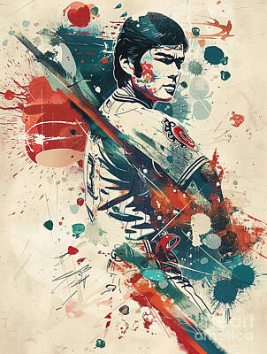 Sports Paintings - Tom Seaver baseball player by Tommy Mcdaniel
