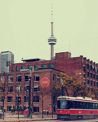 Kitchen Signs Rights Managed Images - Toronto Streetcar and CN Tower Royalty-Free Image by Tanya Harrison
