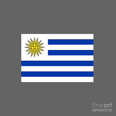 Mt Rushmore Royalty Free Images - Uruguay Flag Royalty-Free Image by Frederick Holiday