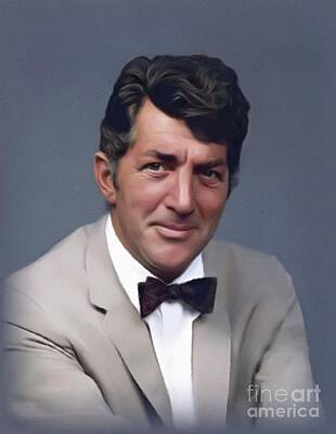 Jazz Painting Royalty Free Images - Dean Martin, Hollywood Legend Royalty-Free Image by Esoterica Art Agency