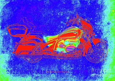 Royalty-Free and Rights-Managed Images - 2022 BMW R18 Transcontinental INFRARED THERMOVISION MOTORCYCLE by Drawspots Illustrations