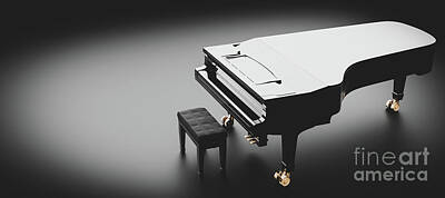Jazz Photo Royalty Free Images - Classic grand piano keyboard Royalty-Free Image by Michal Bednarek