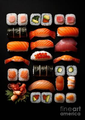 Food And Beverage Photos - Sushi Delight by Lauren Blessinger