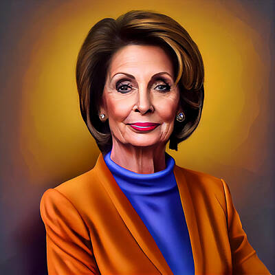 Western Buffalo Royalty Free Images - House Speaker Nancy Pelosi of California Royalty-Free Image by Celestial Images