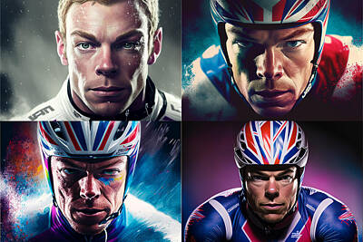 Comedian Drawings Rights Managed Images - Sir Chris Hoy Royalty-Free Image by Stephen Smith Galleries