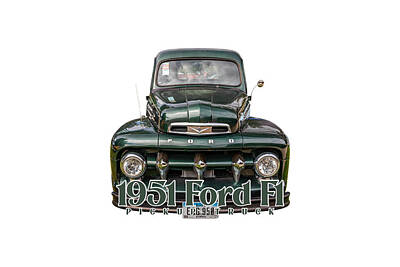 Bicycle Graphics Rights Managed Images - 1951 Ford F1 Pickup Truck Royalty-Free Image by Gestalt Imagery