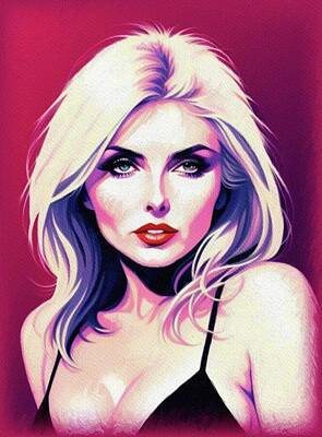 Celebrities Painting Royalty Free Images - Debbie Harry, Music Legend Royalty-Free Image by Sarah Kirk