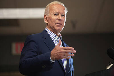 Best Sellers - Politicians Digital Art - Portrait of President Joe Biden by Gage Skidmore by Celestial Images