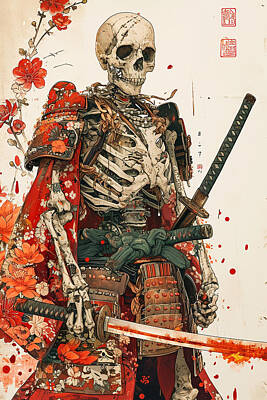 Vintage Laboratory - a skeleton  n Japanese samura  armor w th a hug a0a181b9 72f7 42eb 9baa 8dc837eac9fe   by Romed Roni