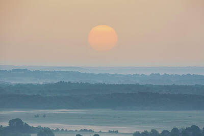 Modern Christmas - Beautiful English Summer sunrise landscape image looking over ro by Matthew Gibson