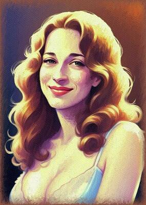 Celebrities Painting Royalty Free Images - Carole King, Music Legend Royalty-Free Image by Sarah Kirk