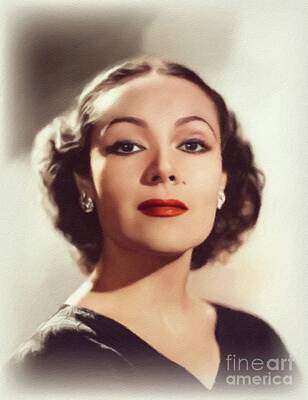 The Masters Romance Royalty Free Images - Dolores del Rio. Movie Legend Royalty-Free Image by Esoterica Art Agency